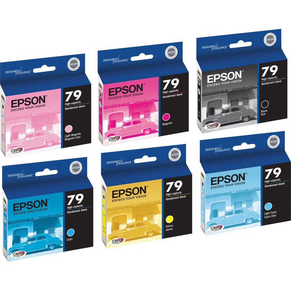 New, Pre-Owned - Epson 79 Black and Color (6 Pack) Ink Cartridges