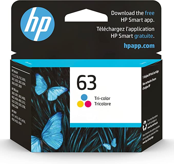 New, Pre-Owned - HP 63 (F6U61AN) Tri-Color Ink Cartridge