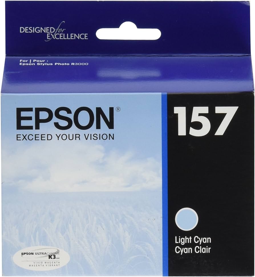 New, Pre-Owned - Epson 157 Light Cyan Ink Cartridge