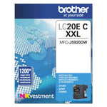 New, Pre-Owned - Brother LC20E Extra High Yield Cyan Ink Cartridge
