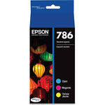 New, Pre-Owned - Epson 786 Cyan, Magenta, Yellow Ink Cartridges