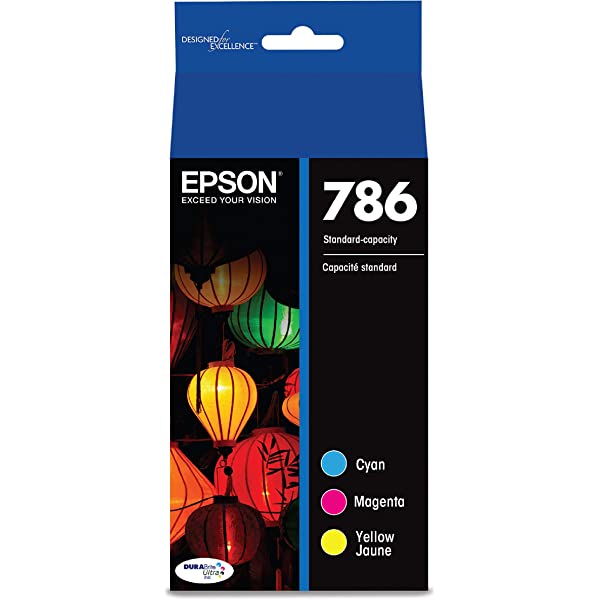 New, Pre-Owned - Epson 786 Cyan, Magenta, Yellow Ink Cartridges