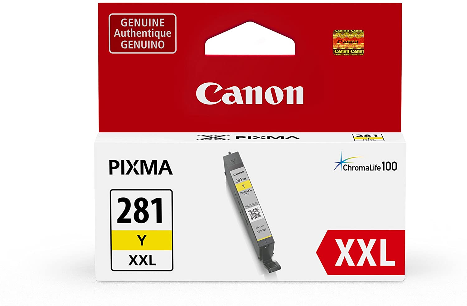 New, Pre-Owned - Canon CLI-281XXL Extra High Yield Yellow Ink Cartridge