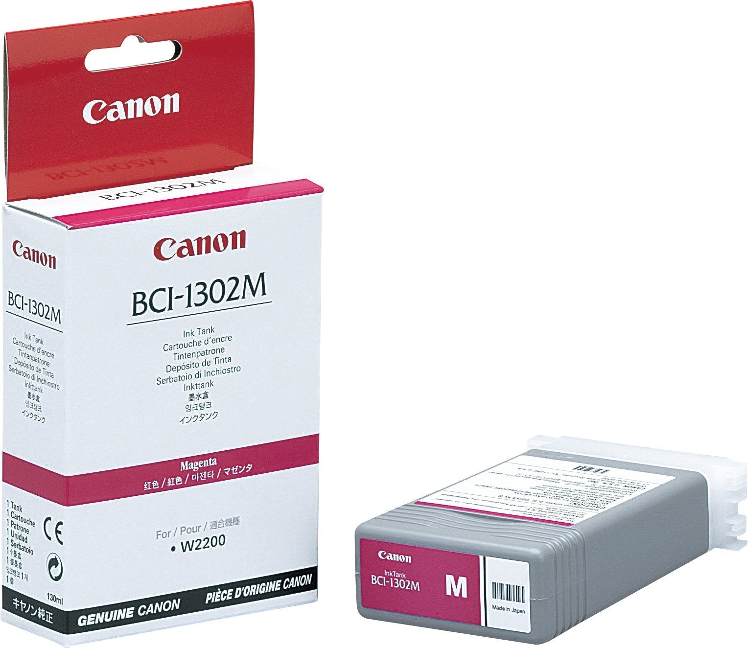 New, Pre-Owned - Canon BCI-1302M (BCI-1302) 130-ml Magenta Inkjet Cartridge