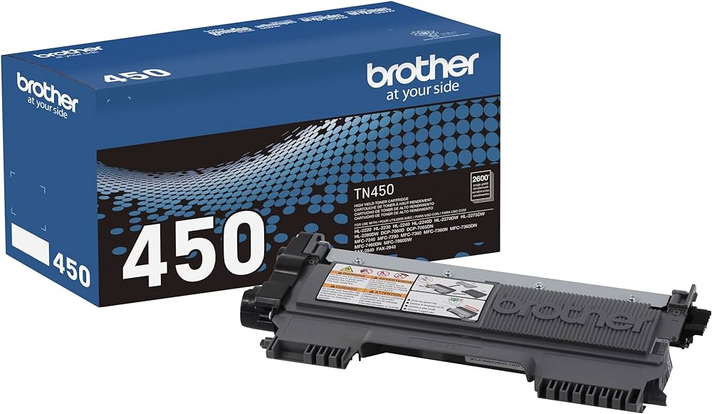 New, Pre-Owned - Brother TN450 High Yield Black Toner Cartridge, TN450