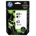 New, Pre-Owned - High Yield HP 63XL Black and 63 Color (L0R48AN) Ink Cartridge