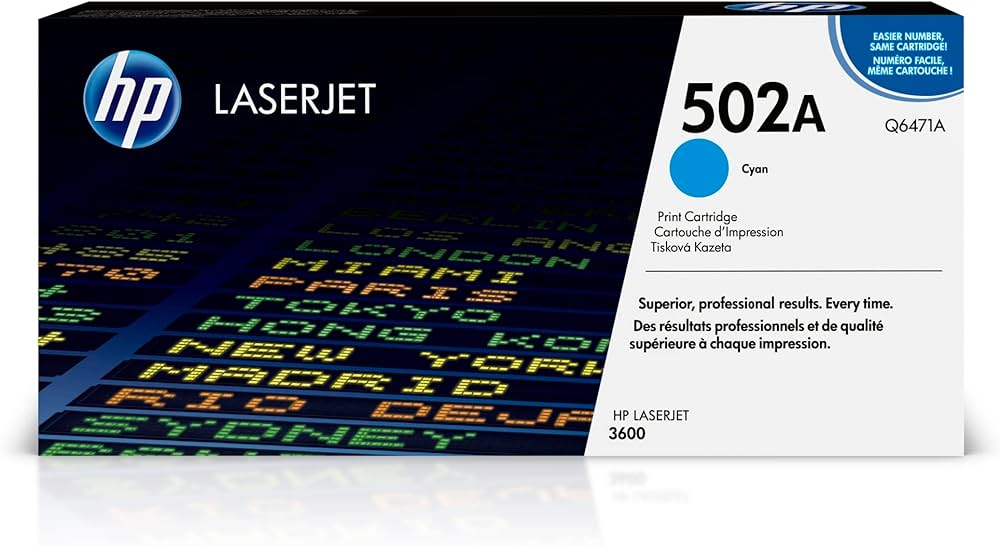 New, Pre-Owned - HP 502A Cyan LaserJet Toner Cartridge, Q6471A