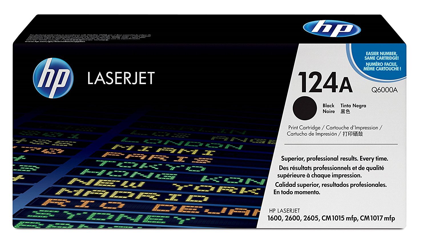 New, Pre-Owned - HP 124A High Yield Black LaserJet Toner Cartridge, Q6000A