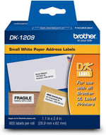 New, Pre-owned, Original Brother DK-1209 Small Address Labels, White, 2 1/2