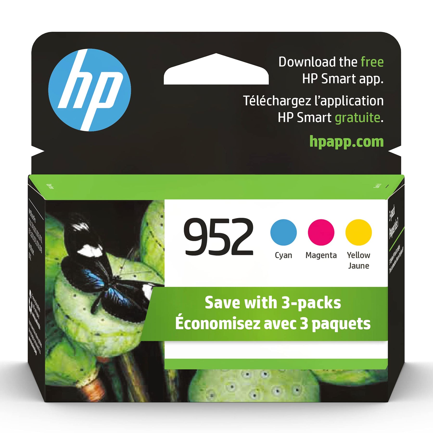 New, Pre-Owned - HP 952 Cyan, Magenta, Yellow Ink Cartridge