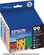 New, Pre-Owned - Epson T099 Cyan, Light Cyan, Magenta, Light Magenta & Yellow Ink Cartridges-5 Pack
