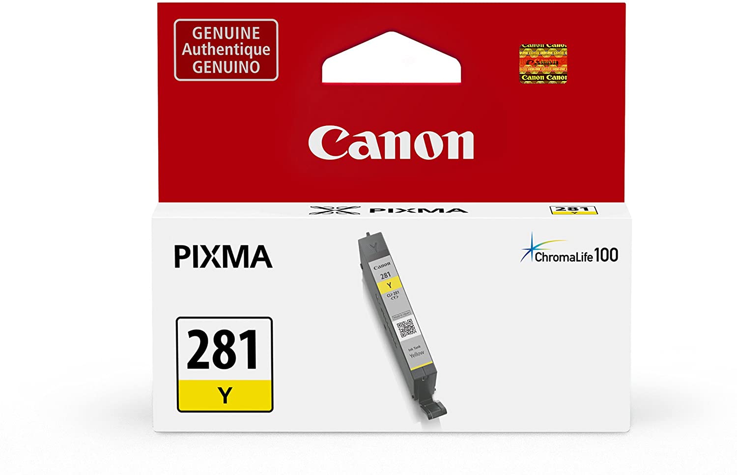 New, Pre-Owned - Canon CLI-281 Standard Yield Yellow Ink Cartridge