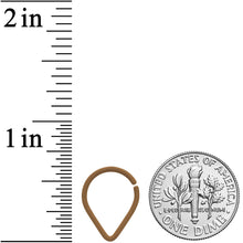16G 3/8 Light Brown Matte Teardrop Cartilage Closure Ring