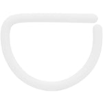 18G 3/8 White Matte D Shape Septum Ring