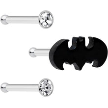 20G 1/4 Clear Gem Licensed DC Comics Batman Nose Bone Set of 3