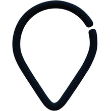 18G 3/8 Black Matte Teardrop Cartilage Closure Ring