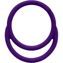 18G 3/8 Purple Matte Double Circle Cartilage Hinged Segment Ring