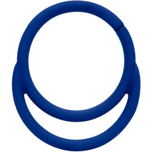 18G 3/8 Blue Matte Double Circle Cartilage Hinged Segment Ring