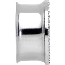 Clear Gem Iridescent Crescent Moon Tunnel Plug Set
