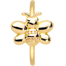 20G 5/16 Gold Tone Simply Stylish Bee Nose Hoop