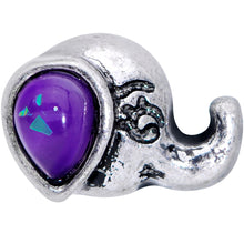 16G 5/16 Blue Faux Opal Elegant Elephant Labret Monroe Tragus