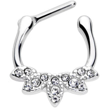 16G 5/16 Clear Gem Elegant Fan Cartilage Clicker