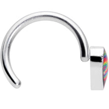 18G 5/16 Rainbow Tie Dye Heart Valentines Day Nose Hoop