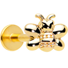 16G 5/16 Gold Tone Simply Stylish Bee Labret Monroe Tragus