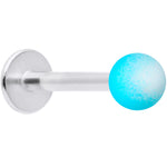 16G 5/16 Blue White Ombre Soft Finish Labret Monroe Tragus