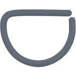 18G 3/8 Grey Matte D Shape Septum Ring