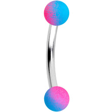 16G 5/16 Blue Pink Green Ombre Soft Finish Eyebrow Ring Set of 4