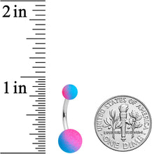Black Blue Peach Ombre Soft Finish Navel Ring Set of 4