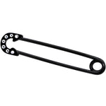 14G Clear Gem Black Punk Rock Safety Pin Industrial Barbell 38mm