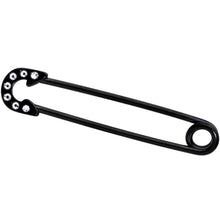 14G Clear Gem Black Punk Rock Safety Pin Industrial Barbell 38mm