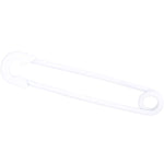 14G White Matte Punk Rock Safety Pin Industrial Barbell 38mm