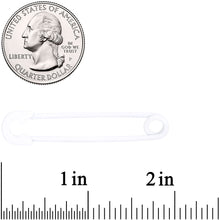 14G White Matte Punk Rock Safety Pin Industrial Barbell 38mm