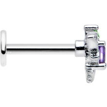 16G 5/16 Purple Green Gem Dragonfly Labret Monroe Tragus