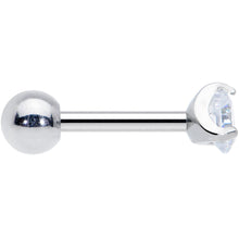 18G 1/4 Clear CZ Gem 3mm Round Cartilage Tragus Earring