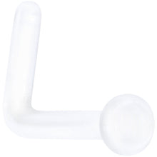 18G 1/4 Clear Bioplast Flat Top L Shape Nose Retainer Set of 10