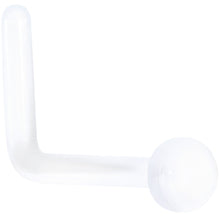 20G 1/4 Clear Bioplast Flat Top L Shape Nose Retainer Set of 10