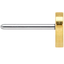 Implant Grade 23 Titanium Gold Tone Heart Threadless Push In Top