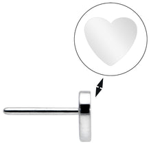 Implant Grade 23 Titanium Heart Threadless Push In Top