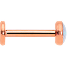 16G 5/16 Faux Opal Rose Gold Tone Internal Thread Labret Tragus