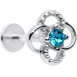 16G 5/16 Blue Gem Celtic Knot Labret Monroe Tragus