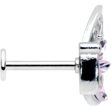 16G 5/16 Pink Gem Lacy Butterfly Labret Monroe Tragus