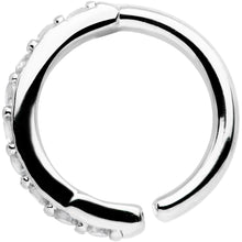 16G 5/16 Clear CZ Gem Forward Facing Closure Ring