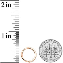16G 3/8 Clear CZ Gem Rose Gold Tone Forward Facing Closure Ring