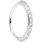 18G 3/8 Clear CZ Gem Forward Facing Closure Ring