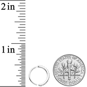 20G 3/8 Clear CZ Gem Forward Facing Nose Hoop