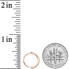 20G 3/8 Clear CZ Gem Rose Gold Tone Forward Facing Nose Hoop